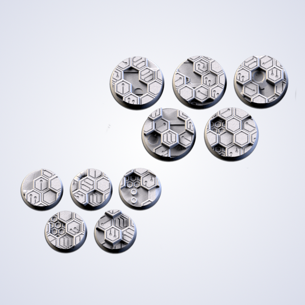 Cyber Hex High Res Bases