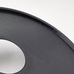 360Wizard spin deck showing a closeup of the lip that secures it to the turntable.