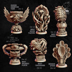 Set of Six Fantasy Football Trophies