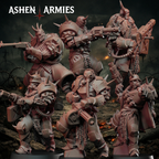Ashen Armies Hellbound Apostasy Anointed resin miniatures - complete set of six.