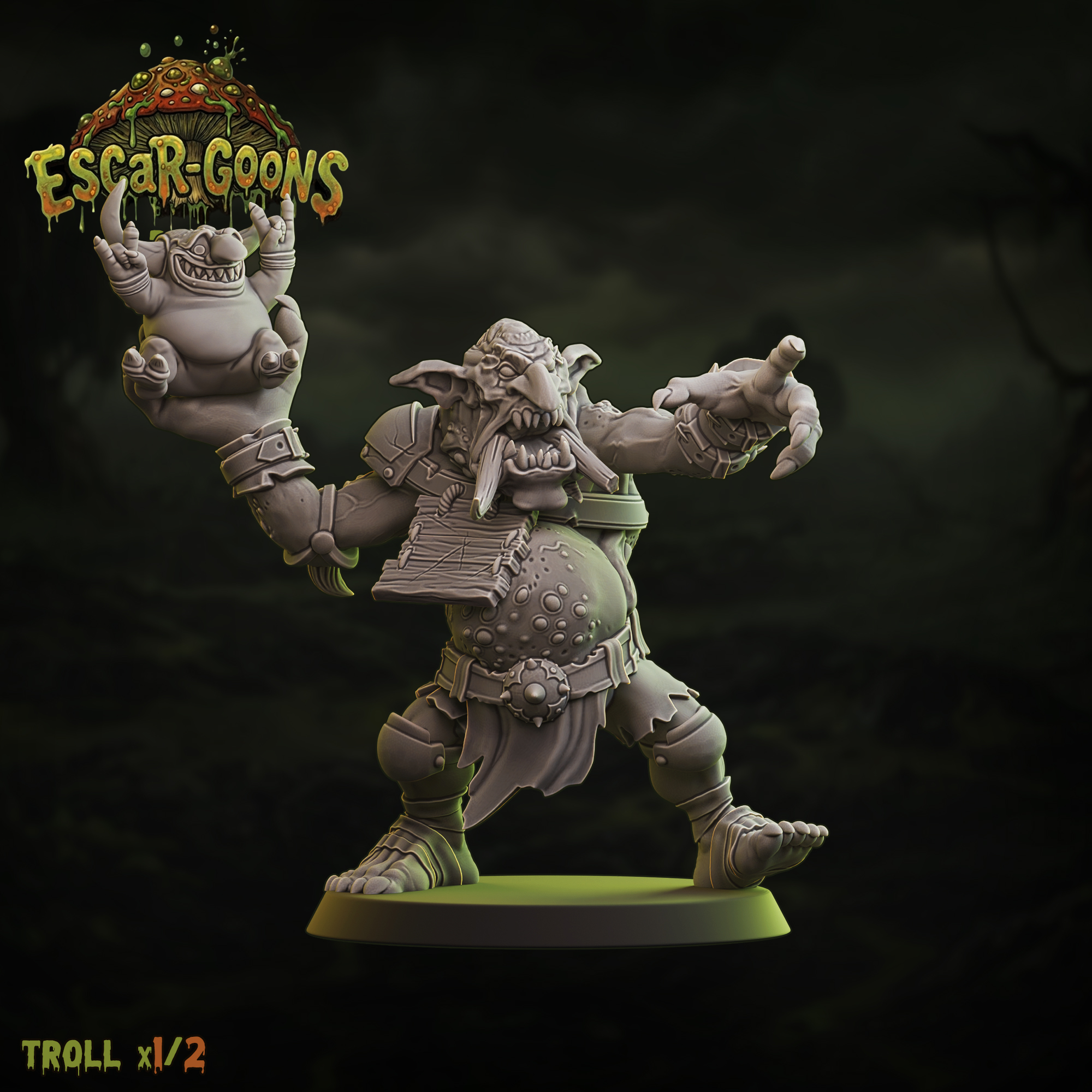 UGNI Miniatures Escar-goons resin miniature troll throwing lineman