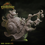 UGNI Miniatures Escar-goons Snail Wagon resin miniature including four linemen