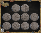 Chess Knights Flagstone Field 32mm High Res Bases