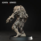 Ashen Armies Hellbound Apostasy Heretic Death Commando resin miniature. From side showing back apparatus