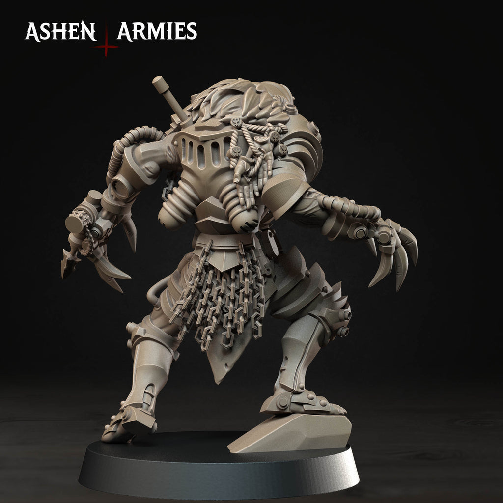 Ashen Armies Hellbound Apostasy Heretic Death Commando resin miniature. From back showing claws