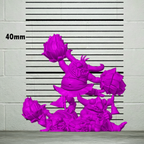 UGNI Miniatures Escar-Goons Cheerleaders resin miniatures height chart.