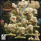 UGNI Miniatures Old Forest Alliance fantasy football team resin figures. Showing all figures and tokens.