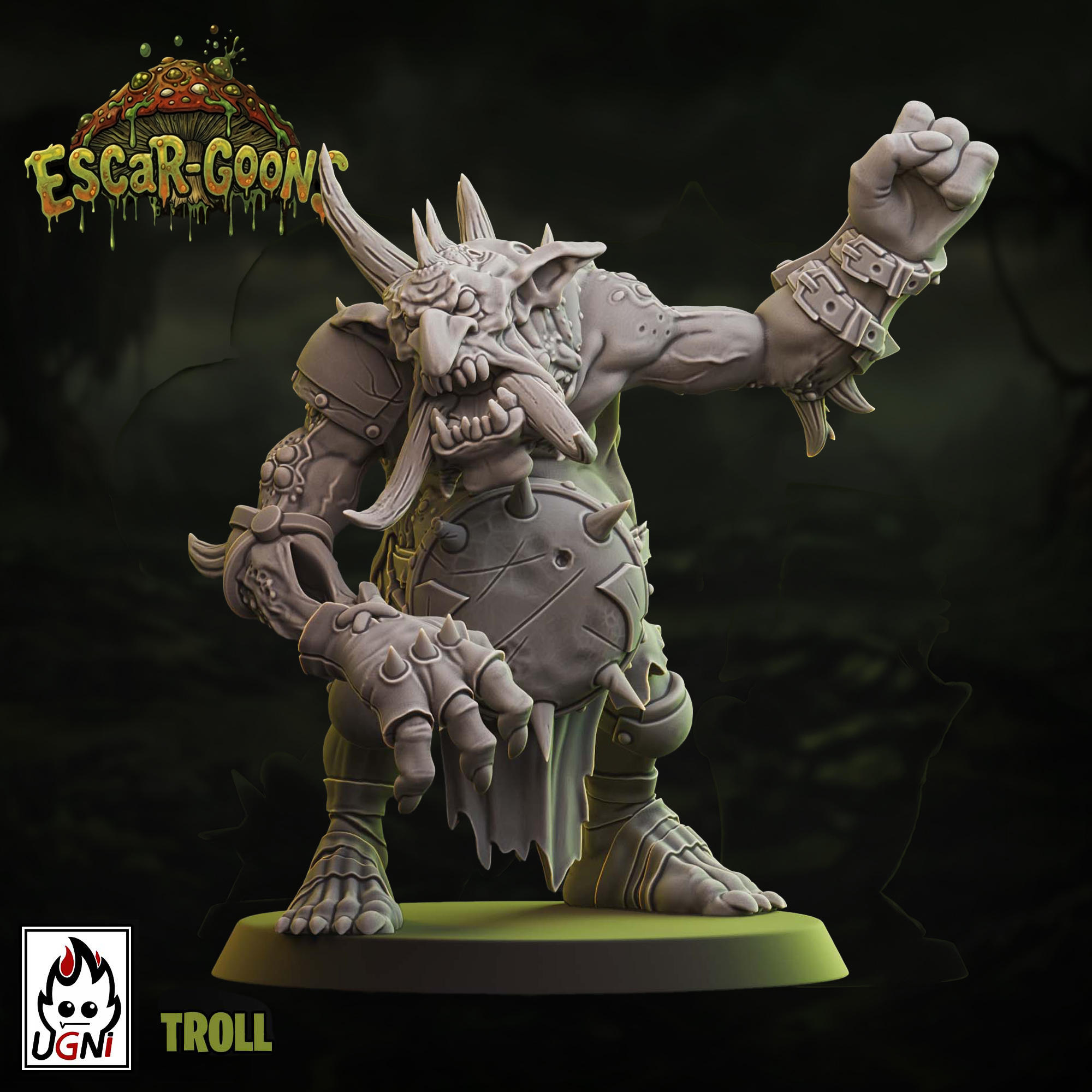 UGNI Miniatures Escar-goons resin miniature bog troll