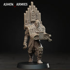 Ashen Armies Bleeding Procession Musician Pilgrim resin miniature with organ and face