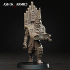 Ashen Armies Bleeding Procession Musician Pilgrim resin miniature with organ and skull