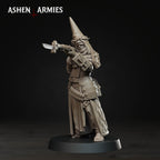 Ashen Armies Bleeding Procession Pilgrim resin miniature with bolt action and thorns head