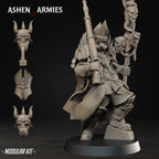 Ashen Armies Hellbound Apostasy Heretic Priest resin miniature with rifle and spear. Showing different head options..