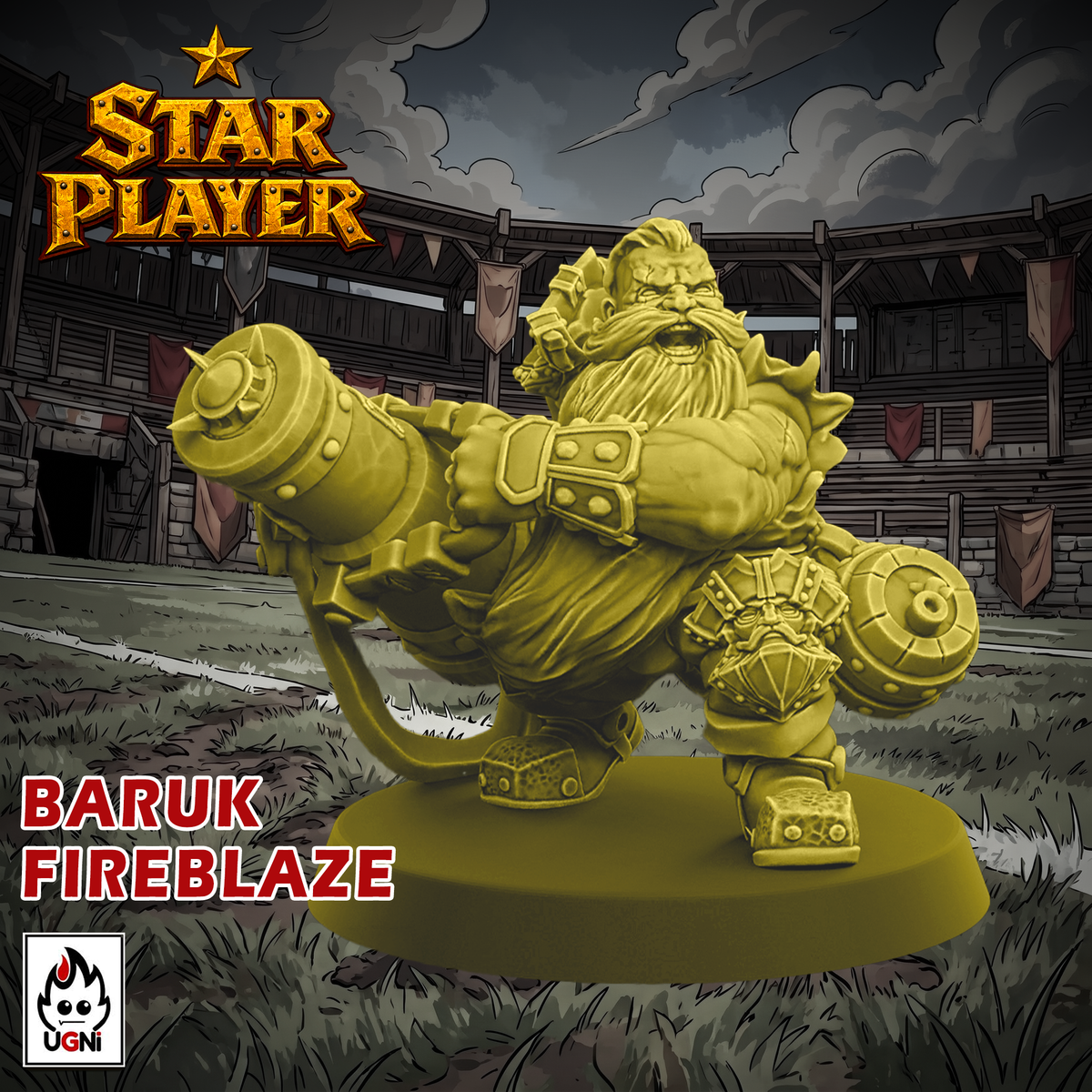 Old World Fantasy Football Team Baruk Fireblaze