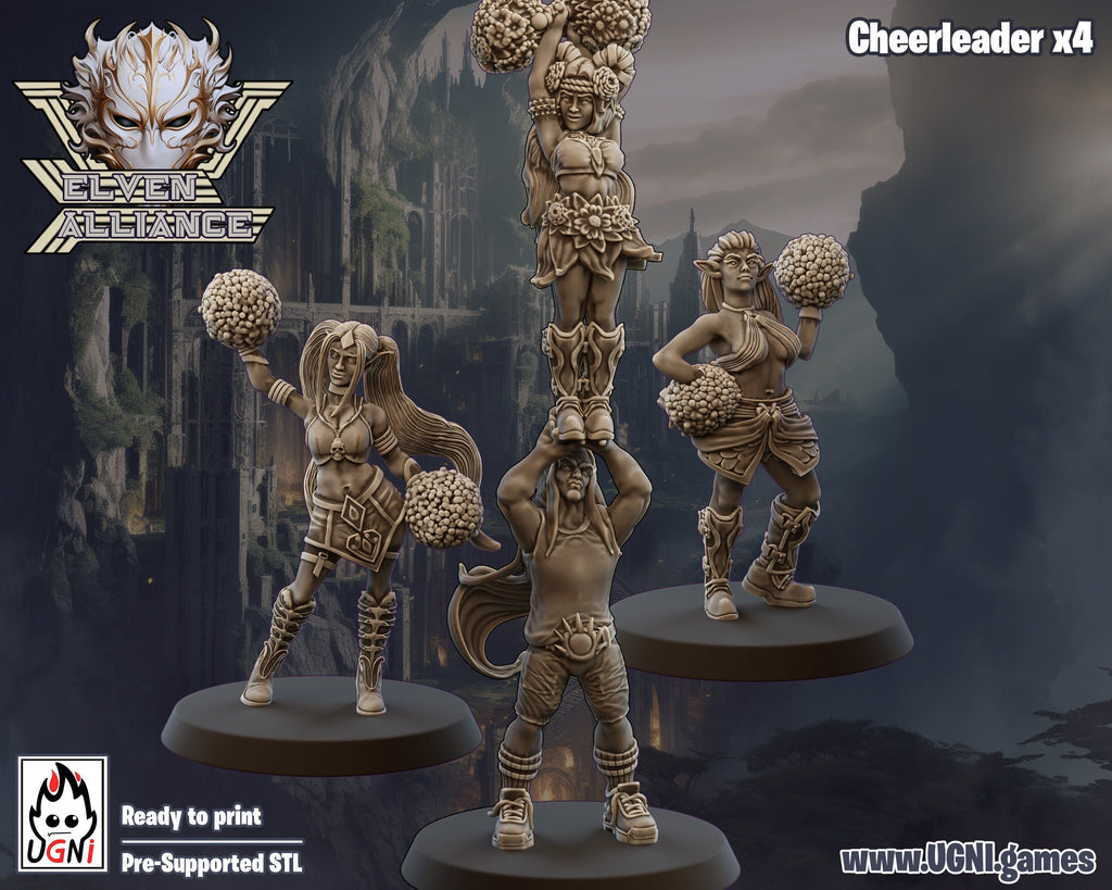 Elven Alliance Fantasy Football Team Cheerleaders and Support Crew