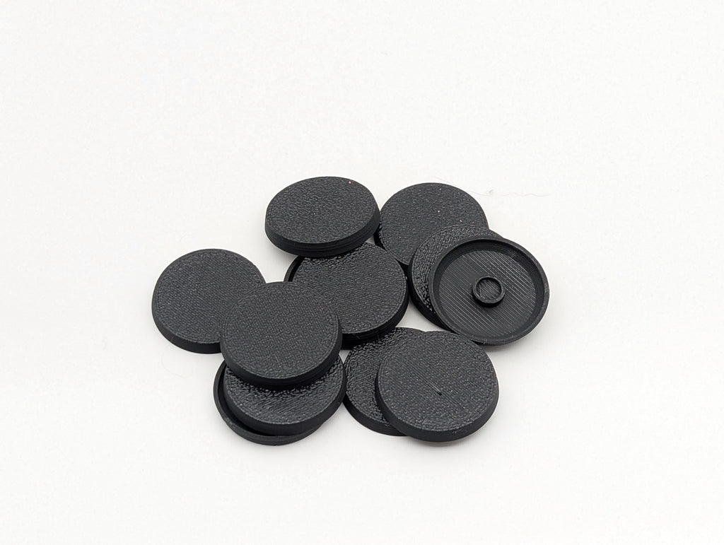 25mm Round Plain Coloured Miniature Base for Tabletop Games and Wargaming | Multiple Colours
