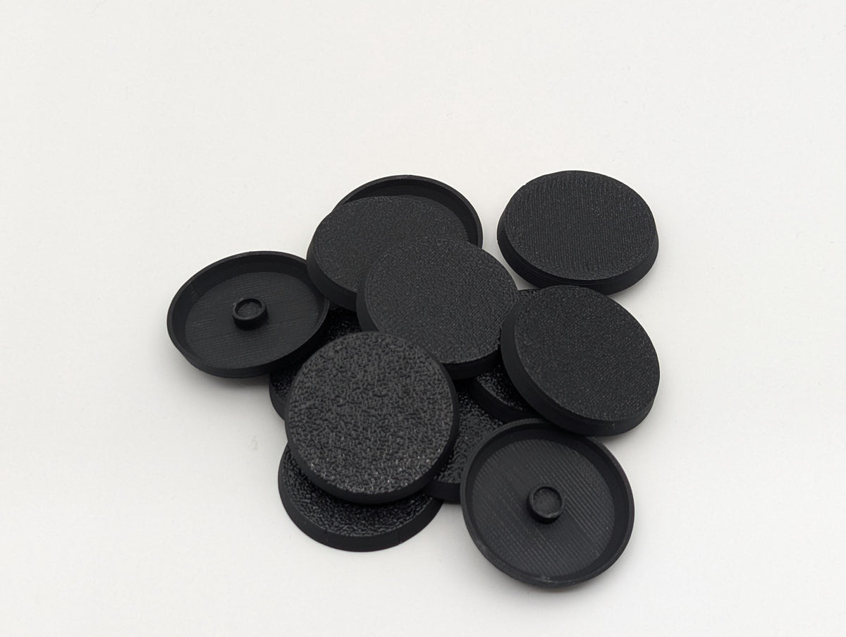 32mm Round Plain Coloured Miniature Base for Tabletop Games and Wargaming | Multiple Colours