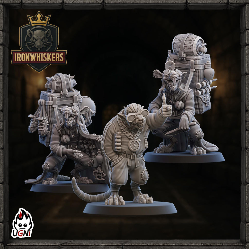 Ironwhiskers Ratmen Fantasy Football Team Support Crew