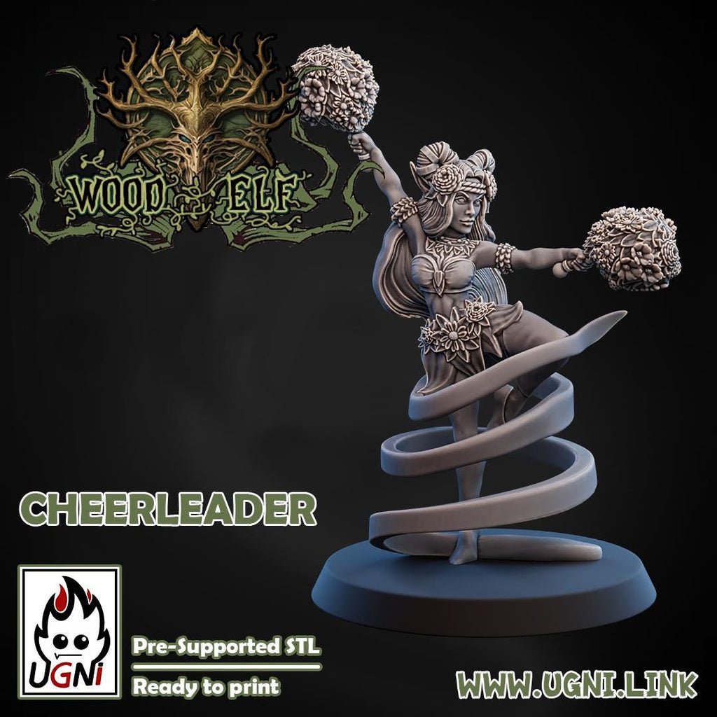 Wood Elves Fantasy Football Team Cheerleaders and Support Crew