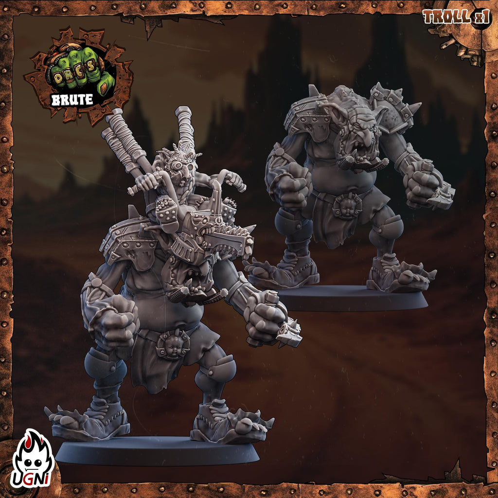 Orc Fantasy Football Team Road Reaper Troll Set