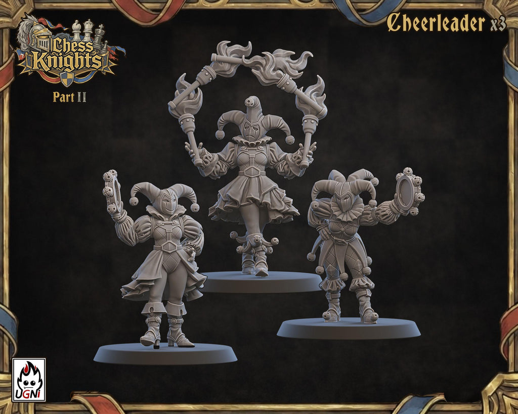 Chess Knights Fantasy Football Team Jesters and Support Crew