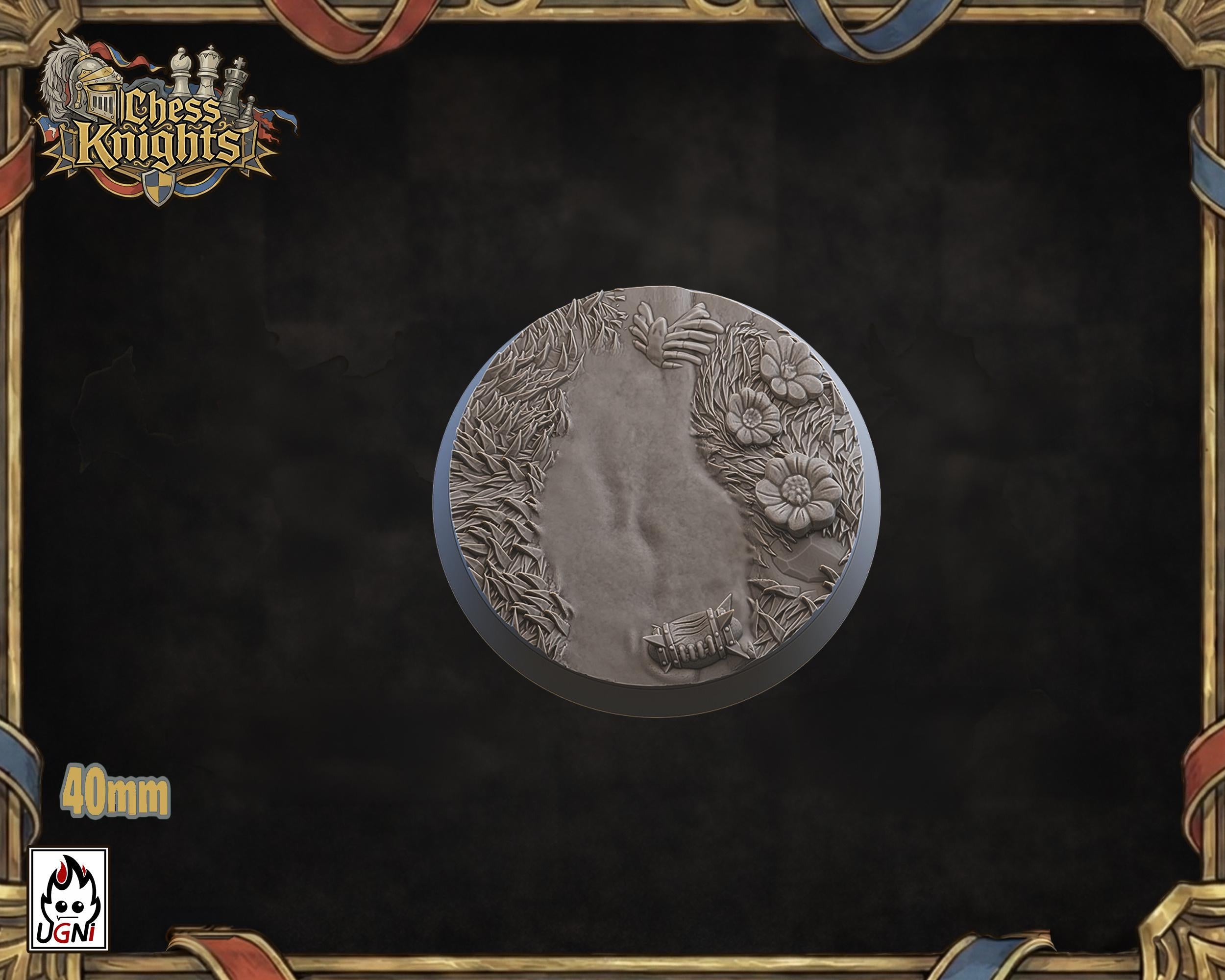 Chess Knights Flagstone Field High Res Bases