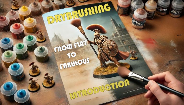 An AI generated image of a poster promoting an introduction to dry brushing.
