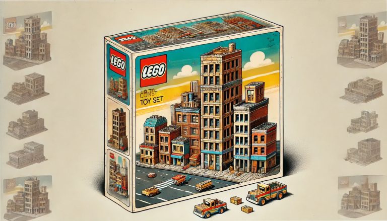 AI generated image of a vintage LEGO box to represent nostalgia in gaming.