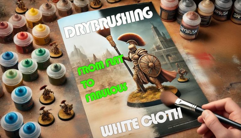 AI generated image of a poster advertising an article entitled white cloth.